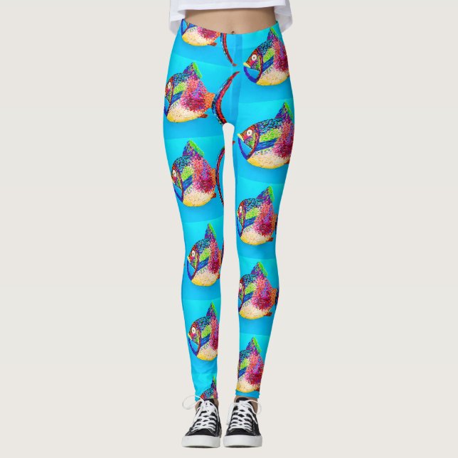 Something Fishy Fun Leggings (Front)