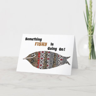 Something Fishy Is Going On Folded Thank You Card