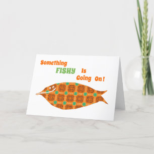 Something Fishy Is Going On Folded Thank You Card