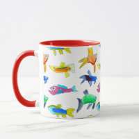 "Something Fishy" Watercolor Mug