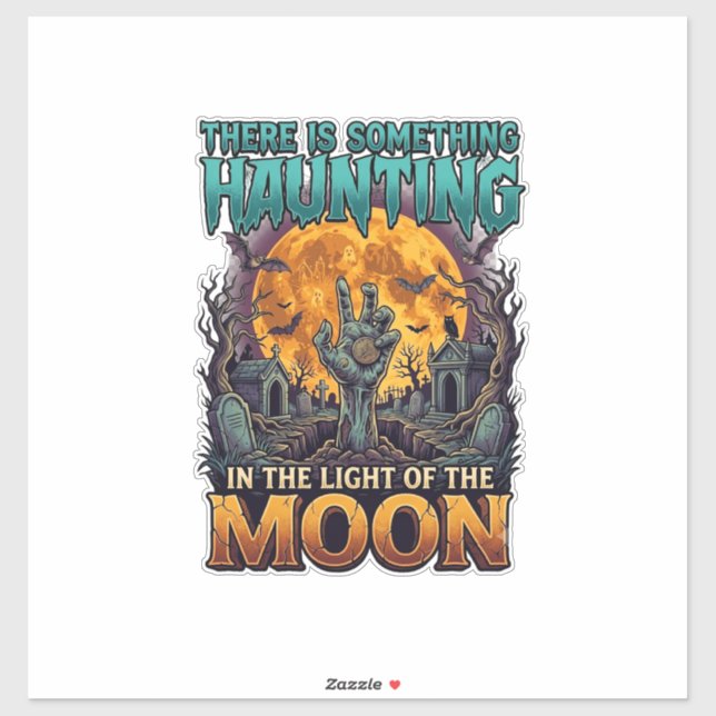 Something Haunting Moon Halloween Zombie Hand Grav (Sheet)
