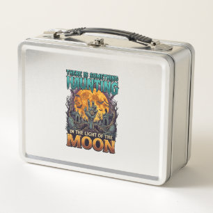 Something Haunting Moon Halloween Zombie Hand Grav Metal Lunch Box