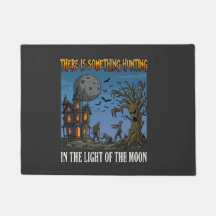 Something Hunting Light Moon Halloween Haunted Zom Doormat