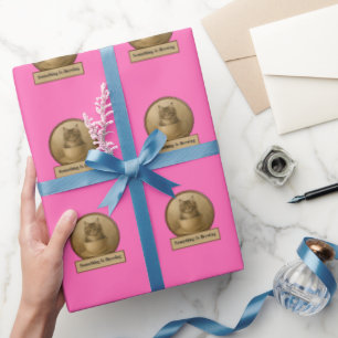 Something Is Brewing Hot Pink Hot Wrapping Paper