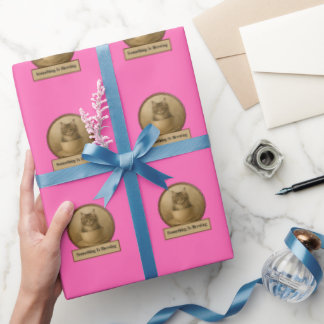 Something Is Brewing Hot Pink Hot Wrapping Paper