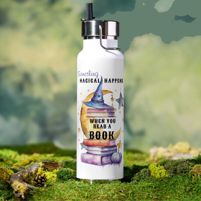 Something Magical Happens When You Read A Book  Water Bottle (Creator Uploaded)