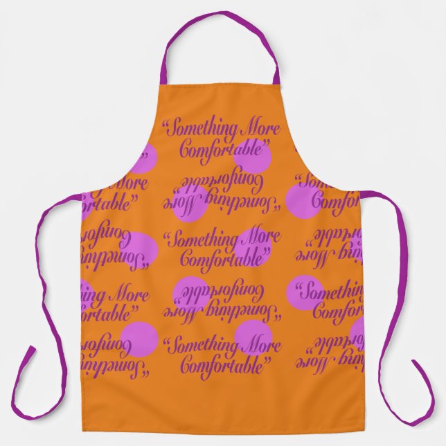 Something More Comfortable Orange BG Spots Apron (Front)