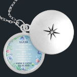 Something Old and Blue Bridesmaid colourful floral Locket Necklace<br><div class="desc">Something Old and Blue Bridesmaid Gift . You are welcome to visit my store for more beautiful products.</div>