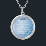 Something Old and Blue Bridesmaid Gift floral Silver Plated Necklace<br><div class="desc">Something Old and Blue Bridesmaid Gift . You are welcome to visit my store for more beautiful products.</div>