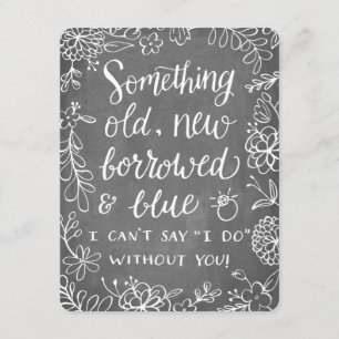 Something Old New Borrowed Bridesmaid Invitation