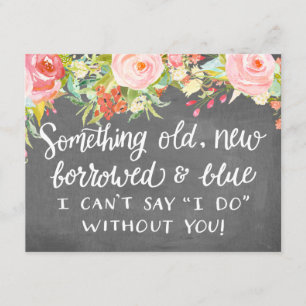 Something Old New Borrowed   Bridesmaid Invitation