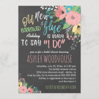 Something Old & New I Do Chalkboard Bridal Shower