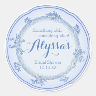 Something Old Plate Classic Round Sticker