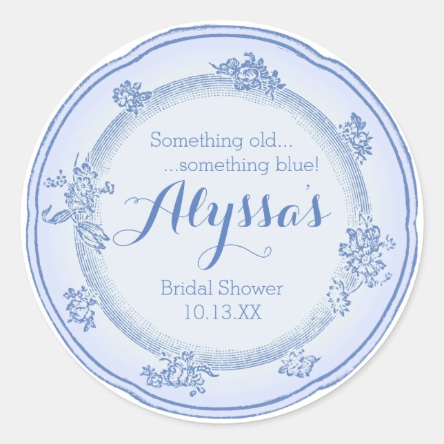 Something Old Plate Classic Round Sticker (Front)