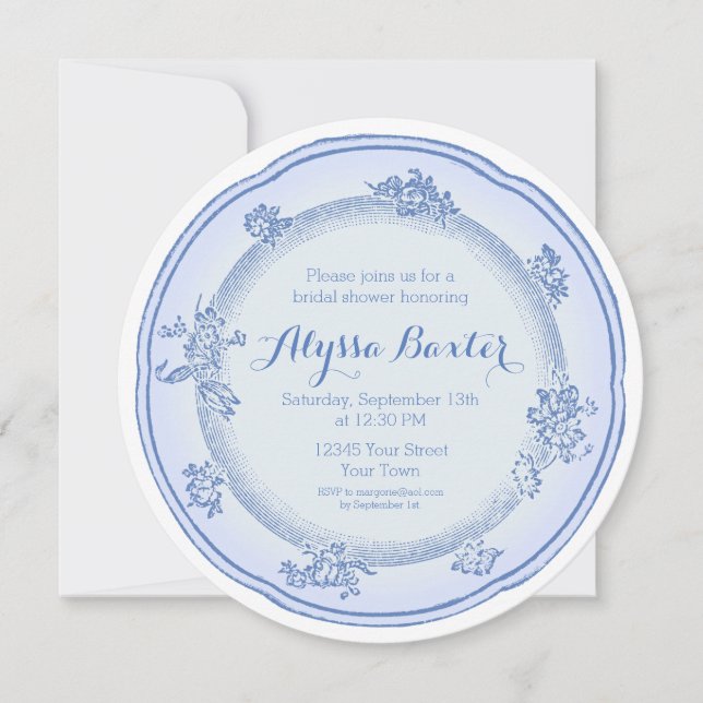 Something Old Plate Invitation (Front)