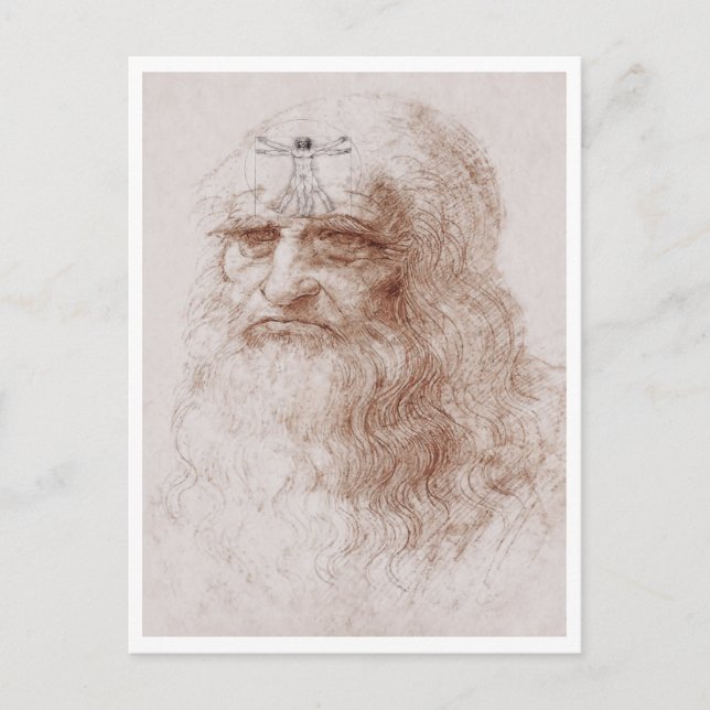 Something on my mind, Leonardo da Vinci's portrait Postcard (Front)