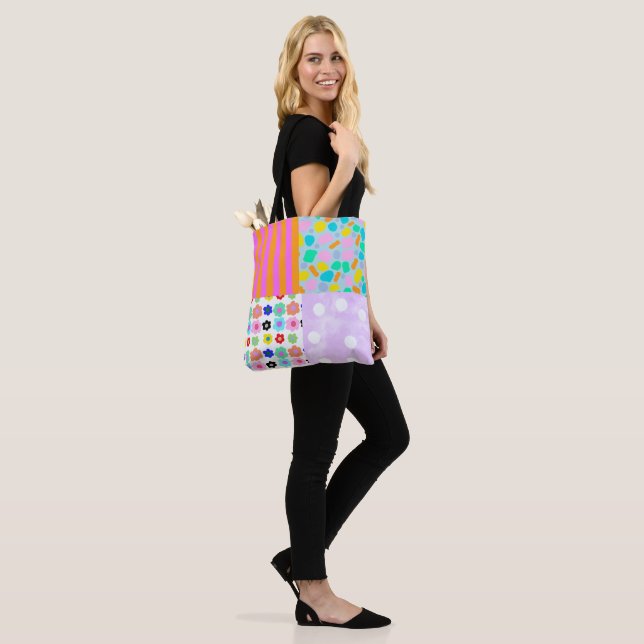 Something Patchy Tote Bag (On Model)