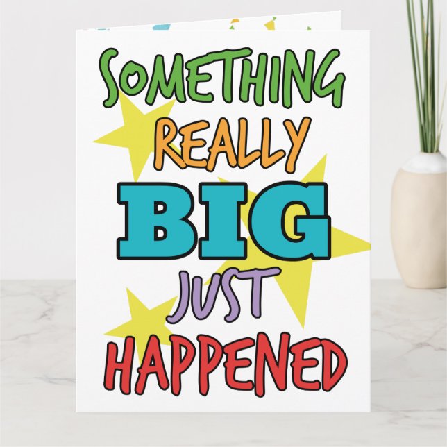 Something Really Big Wedding Congratulations Card (Front)