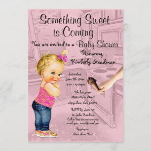 Something Sweet is Coming Baby Shower Invitation