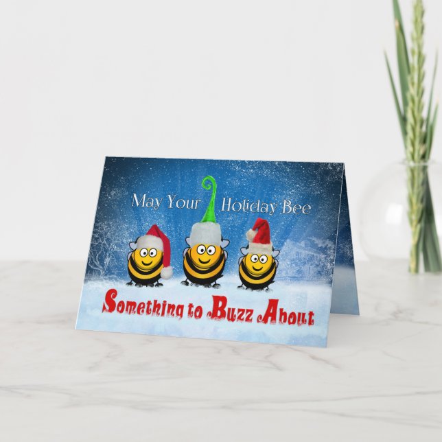 Something to Buzz About Honey Bees Holiday Card (Front)