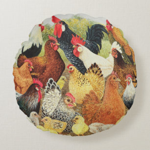 Something to Crow About Round Cushion