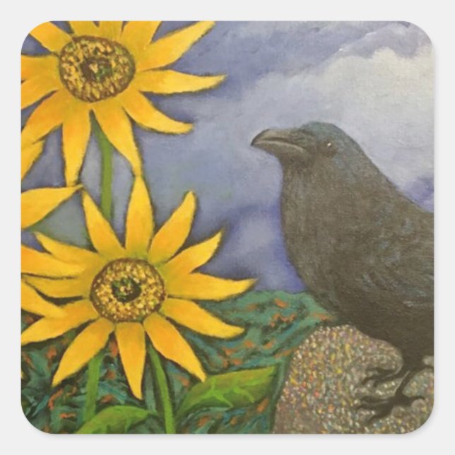 Something to Crow About Square Sticker (Front)