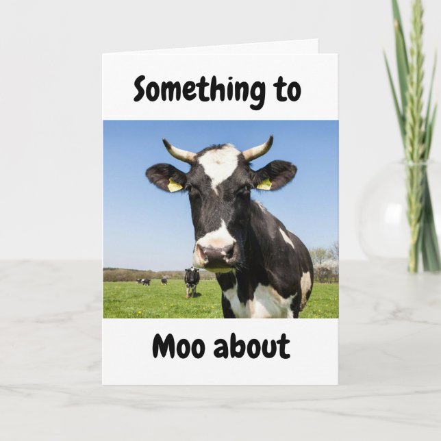 SOMETHING TO *MOO ABOUT* BROTHER BIRTHDAY  CARD (Front)