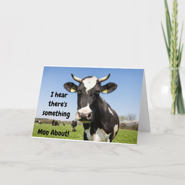 SOMETHING TO MOO ABOUT YOU ARE *70* CARD (Front)