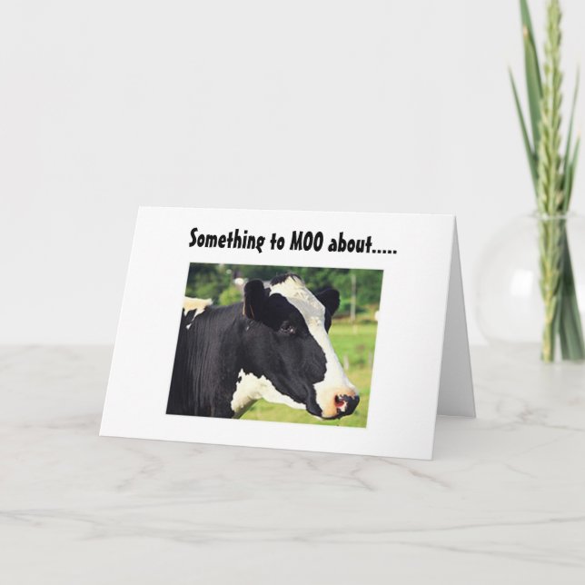 "SOMETHING TO MOO ABOUT" YOUR **21st** BIRTHDAY Card (Front)