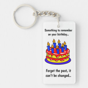 Something to remember, funny birthday key ring