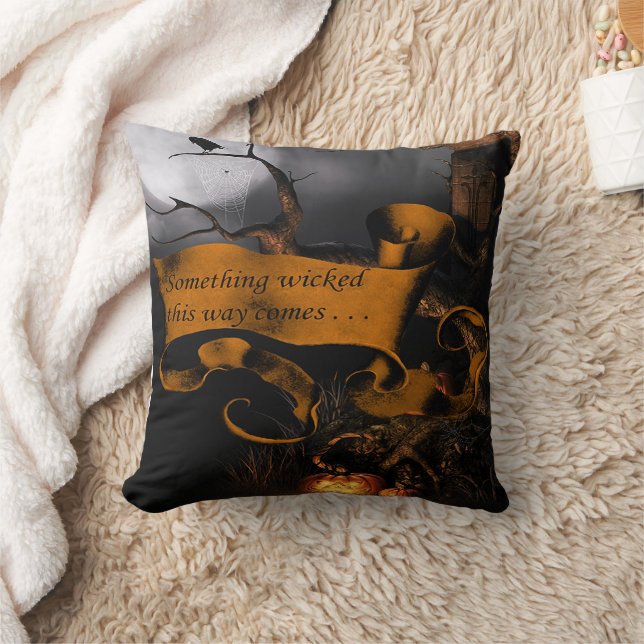 Something Wicked Creepy Halloween Cushion (Blanket)