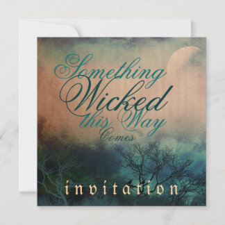 Something Wicked Halloween Gothic Wedding Invitation