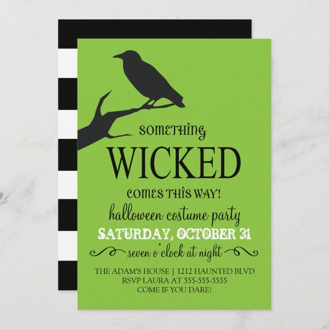 Something Wicked Halloween Party Invitation (Front/Back)