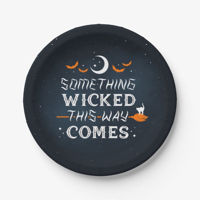 Something Wicked This Way Comes Paper Plates (Front)