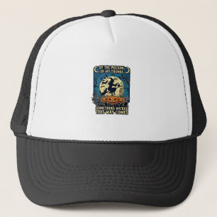 Something Wicked Way Comes Witch Halloween Pumpkin Trucker Hat