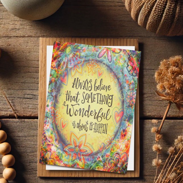 Something Wonderful Pretty Encouragement Card (Creator Uploaded)