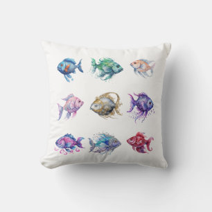 Something's Fishy Small Throw Pillow