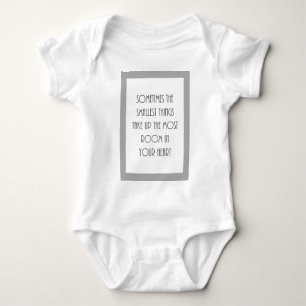 sometime smallest things most room your heart grey baby bodysuit