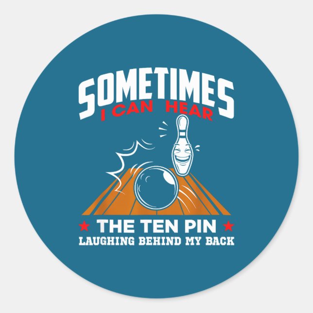 Sometimes I Can Hear The Ten N Laughing Funny Desi Classic Round Sticker (Front)