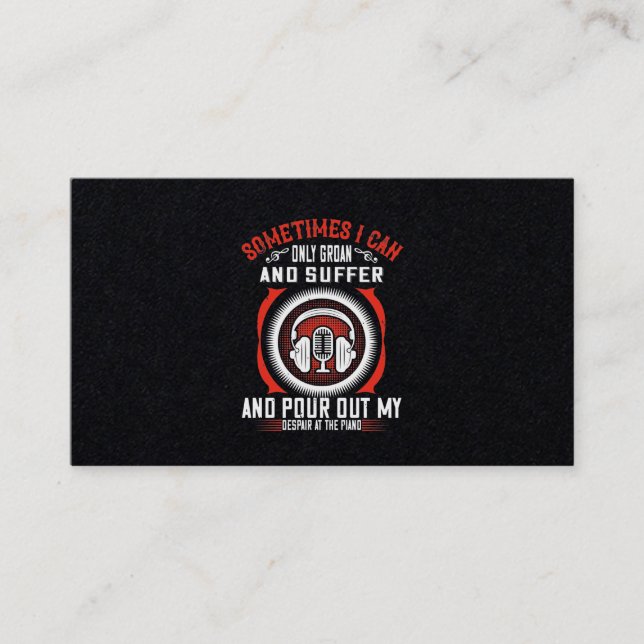 Sometimes I Can Only Groan, And Suffer Business Card (Front)