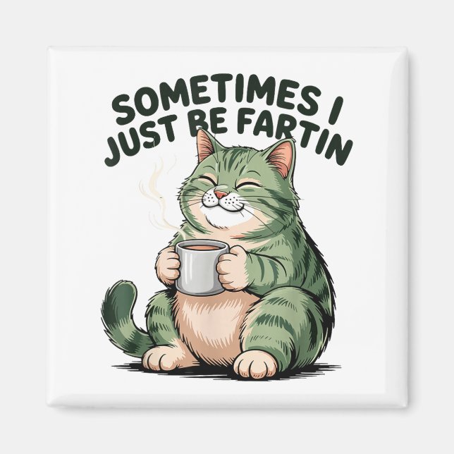 Sometimes I Just Be Fartin' Frog Humor Men Woman  Magnet (Front)
