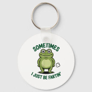 Sometimes I Just Be Farting Frog Christmas Funny F Key Ring