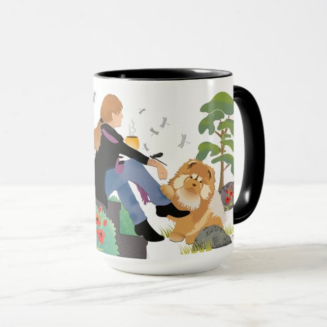 SOMETIMES I SITS AND THINKS Chow - choose style  M Mug (Front Right)