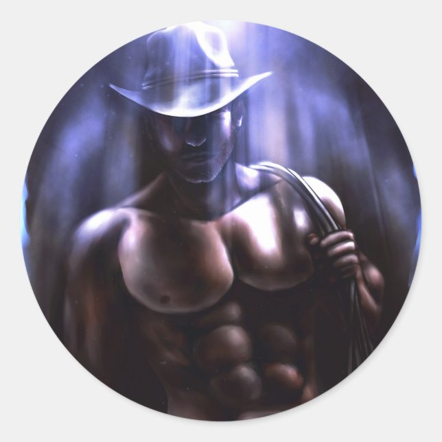 Sometimes It's Heaven - Cowboy Classic Round Sticker (Front)