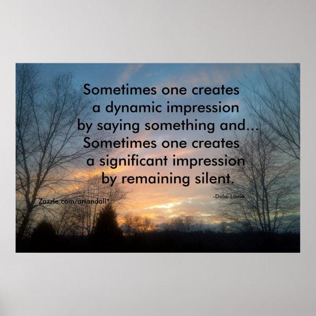 SOMETIMES ONE CREATES DALAI LAMA POSTER (Front)