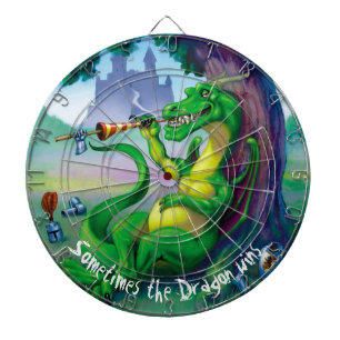 Sometimes the Dragon wins - Green Dartboard