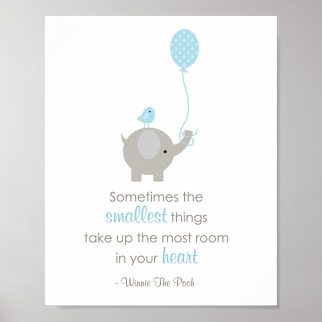 Sometimes The Smallest Things (Blue Elephant) Poster (Front)