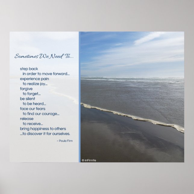 Sometimes we need to...Inspirational poster (Front)