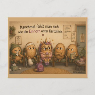 Sometimes you feel like - Unicorn - Waiting Room Holiday Postcard