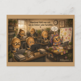 Sometimes you feel - Unicorn - Office Postcard